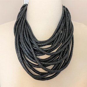 Monies Black Multi Strand Necklace